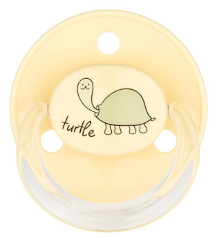 ”Baby-Nova” Suzetă rotundă cu inel, 0 luni+, Latex, fără BPA, 2 buc. cu cutie pentru sterilizare (20008) 