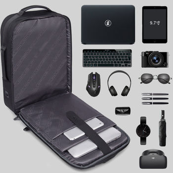 cumpără Rucsac Business Bange S-52 pentru laptopuri de până la 15.6 ", cu USB port, impermiabil, negru în Chișinău 