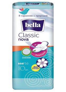 Прокладки Bella Classic Nova Drainette Deo, 10 шт. 