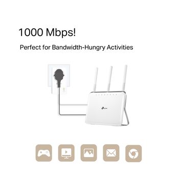 Powerline Adapter TP-Link, TL-PA7017P KIT, AV1000, 1xGbit Port, Passthrough 