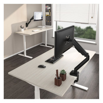 Крепление мониторов Brateck LDT46-C012 Spring-Assisted Monitor Arm, for 1 monitor, Clamp-on, 17"-32", Tilt Range +90° ~ -90°; Swivel Range +90° ~ -90°; Screeen Rotation 360°, VESA: 75x75, 100x100, Arm Extend: 450mm, Weight Capacity per screen 9 Kg (Подпружиненный кронштейн для 1 монитора, зажимной) XMAS