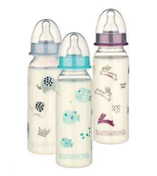 cumpără ”Baby-Nova” Biberon din silicon cu gât standart, 0-24 luni, 240ml., debit mediu, fără BPA, 1 buc./cutie de carton (47010 în Chișinău 