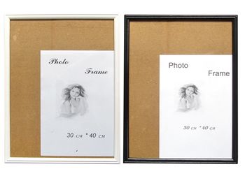 Rama foto din lemn 30X40cm, A3, alba/neagra 