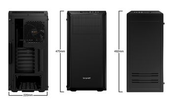 Case ATX be quiet! Pure Base 600, w/o PSU, 2x120/140mm, 2xUSB 3.2, Window, Black 