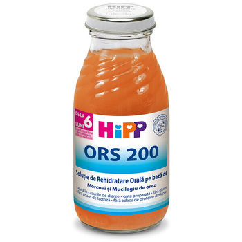 Băutură de morcov și orez Hipp ORS 200 (6+ luni), 200 ml. 