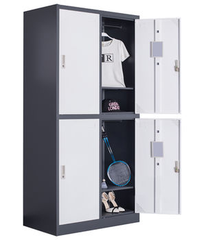купить Металлический шкаф с 4 дверьми, белый-серый 900x500x2000  мм в Кишинёве 