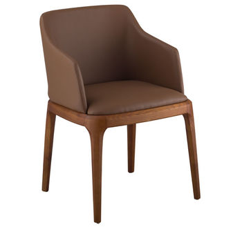 купить Деревянный стул с мягким сиденьем, 560x560x810 мм, коричневый в Кишинёве 