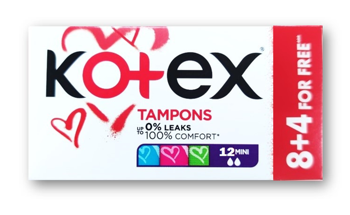 купить Тампоны Kotex Mini, 8+4 шт. в Кишинёве 