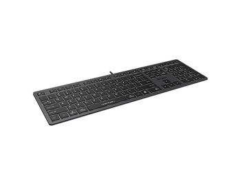 Keyboard A4Tech FX60, Low-Profile, Scissor Switch Keys, Chocolate Keycaps, Backlit, Grey, USB 