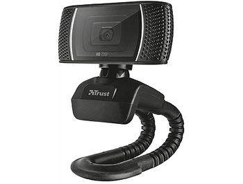 Trust Trino HD Video Webcam, 720p HD Webcam with convenient built-in microphone, 1,43m, USB