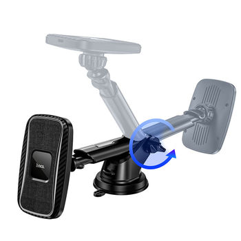 Hoco CA75 Magnetic (Wireless Charger 15W) [Black] Авто держатель с беспроводной зарядкой 