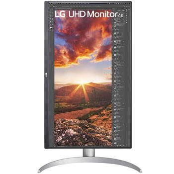 Монитор 27 LG 27UP85NP-W Professional Monitor IPS UHD 4K 16:9, Pixel Pitch 0.1554x0.1554, 5ms, VESA DisplayHDR 400, DCI-P3 95%, Hardware Calibration, Pivot, 3840 x 2160 UHD, 2xHDMI/Display Port/USB Type-C with Power Delivery 90W/2xUSB 3.0 (monitor/Монитор)