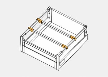 Conector pentru reling gri transversal MB Square 