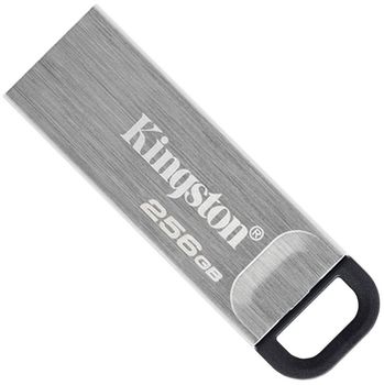 256GB USB3.2 Flash Drive Kingston DataTraveler Kyson, Silver, Metal Case, Key Ring (DTKN/256GB) 