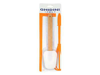 Lopatica de patiserie Ghidini 26cm, silicon/lemn 