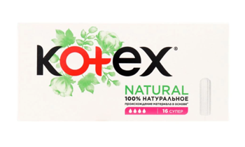 Tampoane igienice Kotex Natural Super, 16 buc. 