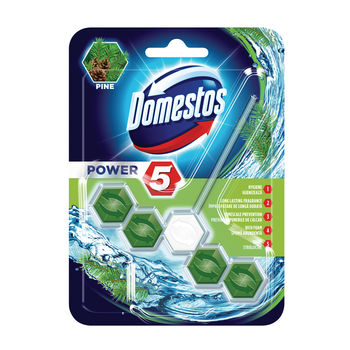 Odorezant toaletă Domestos Power 5 Pine, 1 buc. x 55 gr. 