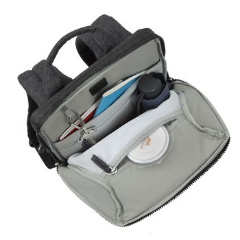 Backpack Rivacase 8825, for Laptop 13,3" & City bags, Black Melange 