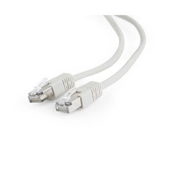 1m FTP Patch Cord Gray PP22-1M, Cat.5E, Cablexpert, molded strain relief 50u" plugs