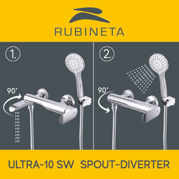 Baterie pentru baie RUBINETA ULTRA-10/K (SW) (BK) U1KP68 