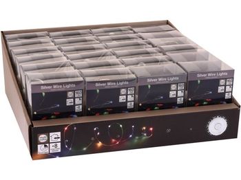Огни новогодние "Нить" 160microLED разноцвет, 3XAA, 8реж, т 