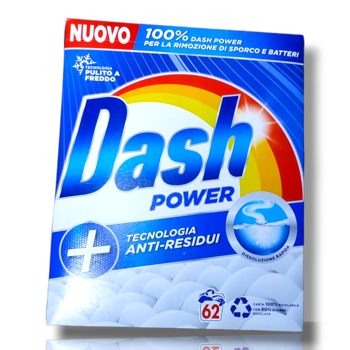 DASH POWER detergent rufe praf, 62 spălări, 3720gr 