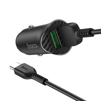 Hoco Z39 Farsighted dual port QC3.0 set(Type-C) Car charger 