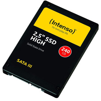 Внутрений высокоскоростной накопитель 240GB SSD 2.5" Intenso High (3813440), 7mm, Read 520MB/s, Write 480MB/s, SATA III 6.0 Gbps (solid state drive intern SSD/Внутрений высокоскоростной накопитель SSD)