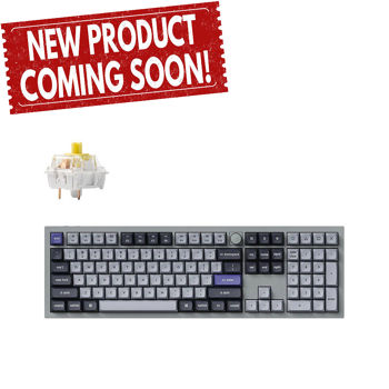 Клавиатура Keychron Q6 Pro QMK/VIA Wireless Custom Full-Metal Mechanical Keyboard (Q6P-N4) Silver Grey, Full Size layout, Knob, RGB Backlight, Keychron K pro Mechanical Banana Switch, Hot-Swap, Bluetooth, USB Type-C, gamer (tastatura/клавиатура)