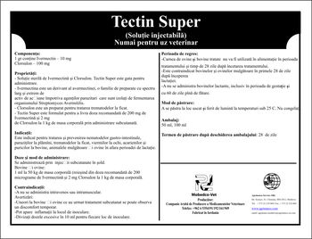 cumpără Tectin super, soluţie inj. - preparat antihelmintic pentru animale - Mobedco în Chișinău 