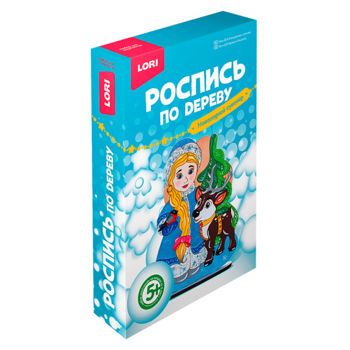 Роспись по дереву "Снегурочка с оленем" 024 (7690) 