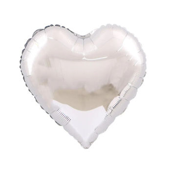 Balon în formă de inimă Silver 