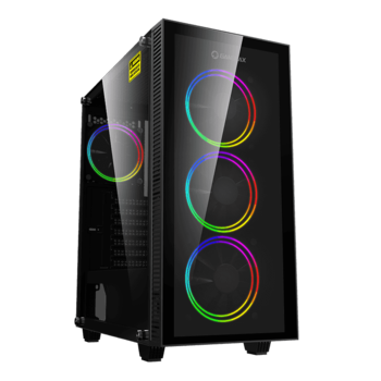 купить Case ATX GAMEMAX Draco XD, w/o PSU, 4x120mm ARGB fans. ARGB HUB, TG, Dust Filter, USB 3.1, Black в Кишинёве 
