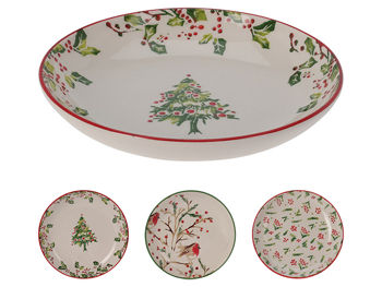 Salatiera ceramica Christmas Handmade 21cm H4cm 