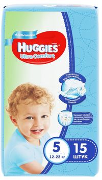 cumpără Scutece Huggies Ultra Comfort pentru băieţel 5 (12-22 kg), 15 buc. în Chișinău 