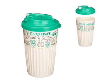 Termo pahar Phibo 450ml cu clapetă "Travel", verde 