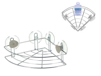 Полка угловая на присосках Tendance Piatra 19X19X10cm нерж 