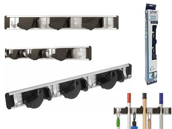 Кронштейн настенный для мопов/щеток Five 3зажима, 4крючка 