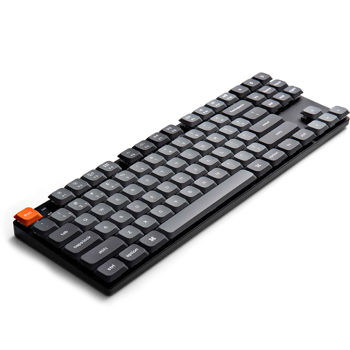 Клавиатура Keychron K1 Max QMK/VIA Wireless Custom Mechanical Keyboard (K1M-H1), Ultra-slim, 80% TKL layout, RGB Backlight, Gateron Low-Profile 2.0 Mechanical Red Switch, Hot-Swap, 2.4GHz&Bluetooth, USB Type-C, gamer  (tastatura/клавиатура)