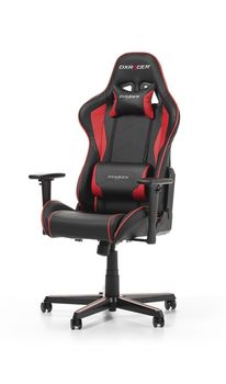 Gaming Chairs DXRacer - Formula GC-F08-NR-H1, Black/Black/Red - PU leather, Gamer weight up to 100kg / growth 145-180cm, Foam Density 52kg/m3, 5-star Aluminum IC Base, Gas Lift 4 Class, Recline 90*-135*, Armrests: 3D, Pillow-2, Caster-2*PU, W-23kg