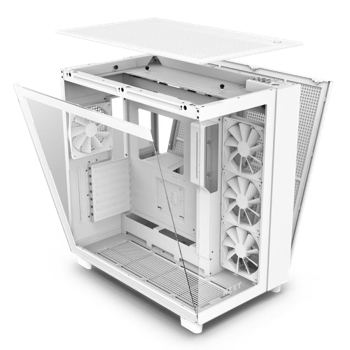 Case ATX NZXT H9 Flow, 2xUSB 3.2, 1xType-C, 4x120mm, 2xTG, 2x Mesh Panels, Black 