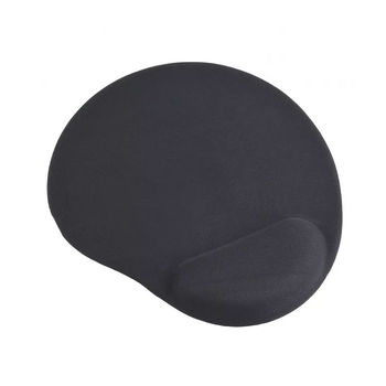 Коврик для мыши Gembird MP-GEL-BK Black Gel mouse pad with wrist rest (Эргономичный коврик для мыши с гелевым валиком под запястье)
