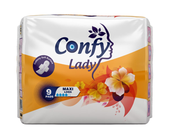 купить Прокладки гигиенические впитывающие женские Confy Lady MAXI LONG STD, 9 шт. в Кишинёве 