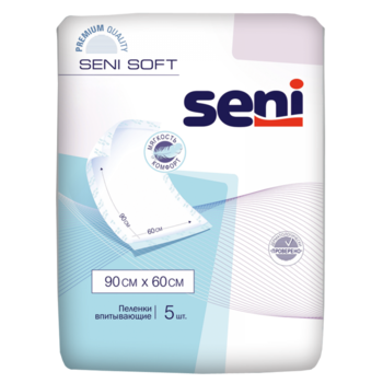 Впитывающие пеленки для постели Seni Super Soft, 90x60 см, 5 шт. 
