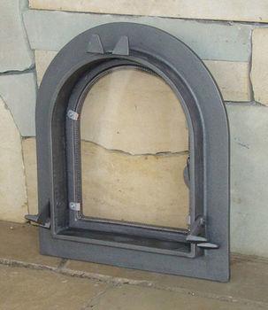 Дверца чугунная со стеклом правая DPK9 
