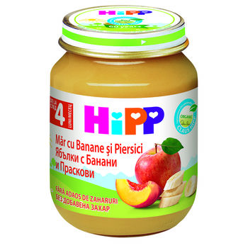 cumpără Hipp 4283 Pireu de fructe Banane,piersici,mere (4 luni) 125g în Chișinău 