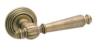 Дверная ручка на розетке Michelle матовая бронза + накладка под цилиндр 
