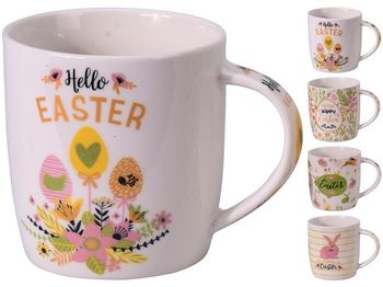 Чашка 370ml "Hello Easter", 4 дизайна фарфор 