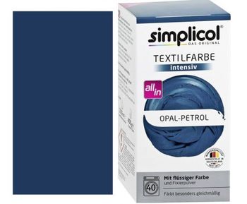 SIMPLICOL Intensiv - Opal-Petrol, Vopsea pentru haine si textile in masina de spalat, Opal-Petrol 