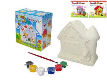 Set creativ casuta+vopsea, 2 tipuri 